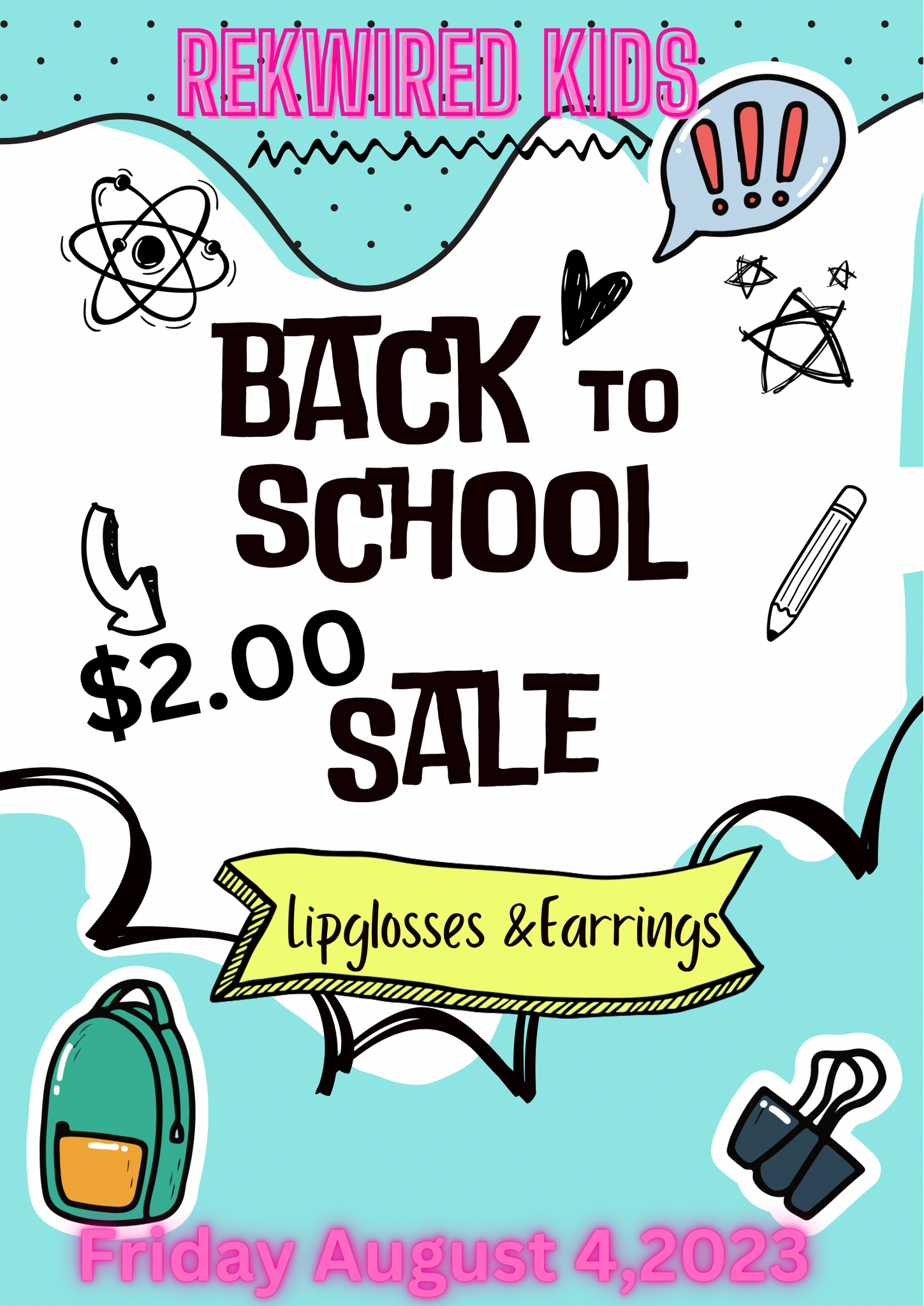 ReKwired Kids Back To School $2.00 Sale!!